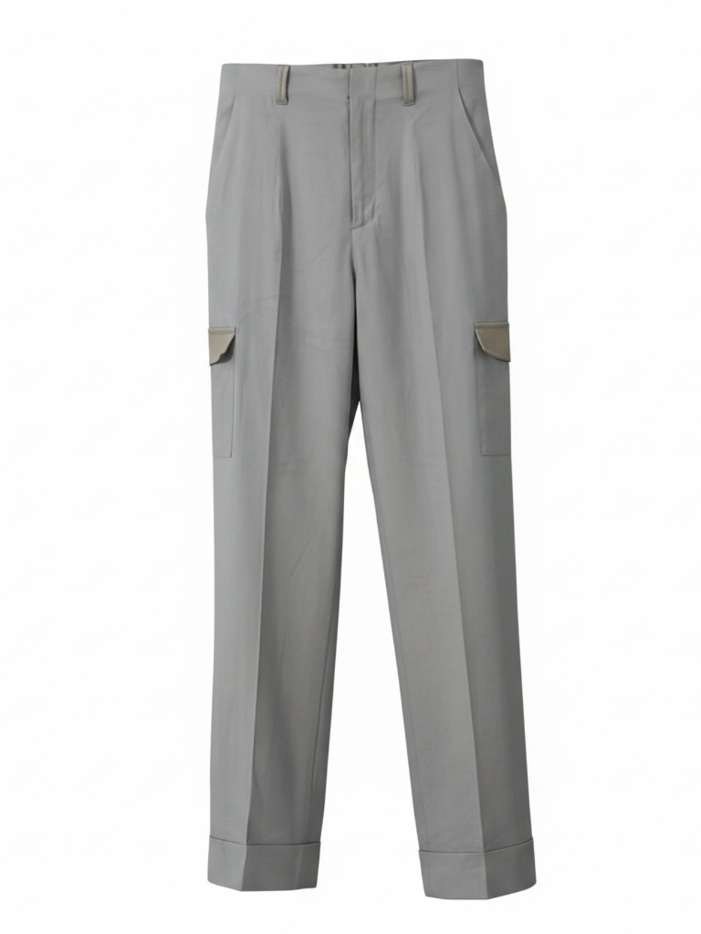 Elaine Kim Utility Cargo Wide Leg Trousers Gray Designer Pants Size P